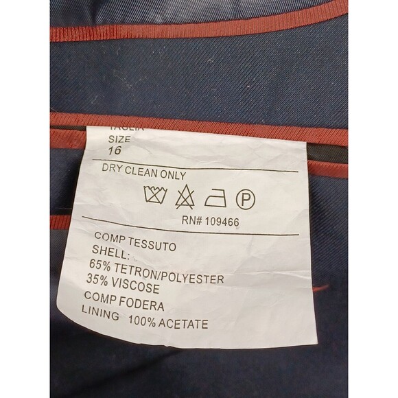 Kidz Blazer Jacket Navyblue Size 16 Notch  2 buttons - Picture 7 of 8